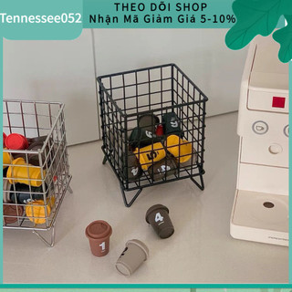 Giỏ lưới đựng đồ để bàn - giỏ sắt đựng đồ dùng / mỹ phẩm / đồ ăn vặt để bàn tiện dụng cho văn phòng tại nhà