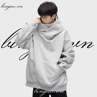  Áo hoodie Trùm Cổ Lọ Cổ cao cực ngầu Phong Cách Đường Phố Mỹ Hàn Quốc Mũ rộng áo hoodie dày Thời Trang đơn giản Cặp Đôi Dễ Phối Đồ áo hoodie trơn 