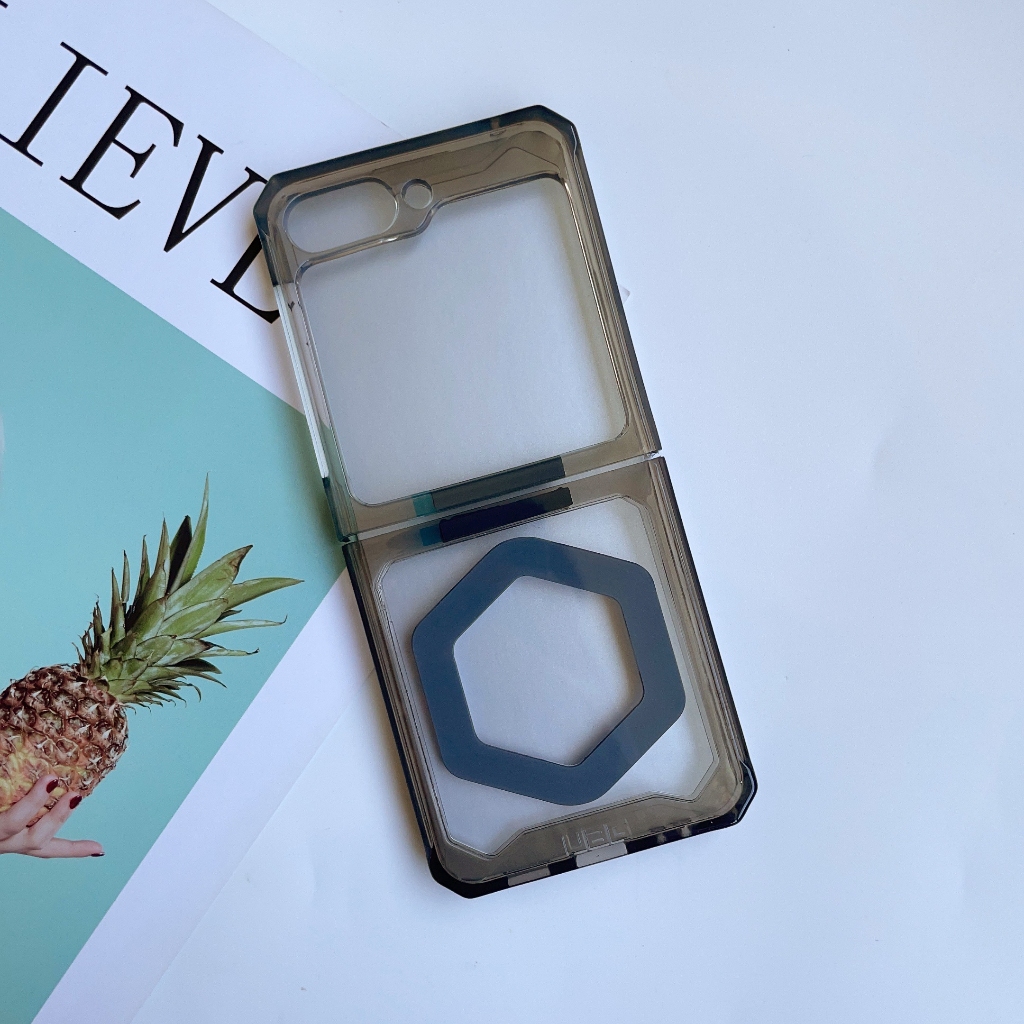 Uag Bao Da Điện Thoại Nắp Gập Từ Tính Đính Đá Pha Lê Cho samsung galaxy z flip 3 / 4 / 5 Ốp