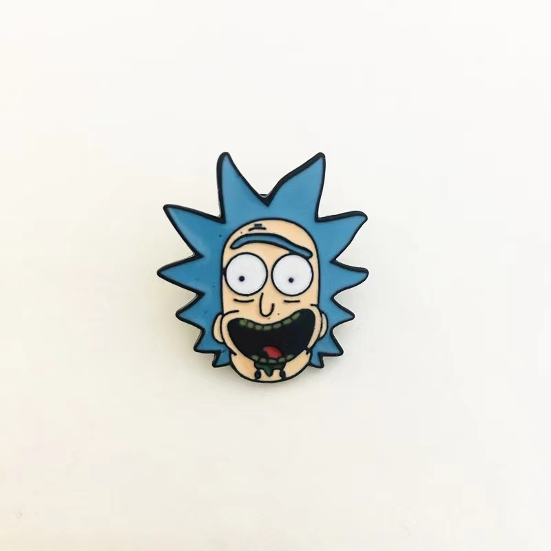 Bán Chạy Trâm Cài Áo Bằng Kim Loại Hình rick Và morty Dễ Thương