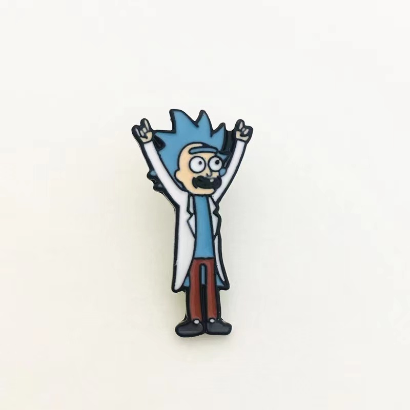 Bán Chạy Trâm Cài Áo Bằng Kim Loại Hình rick Và morty Dễ Thương