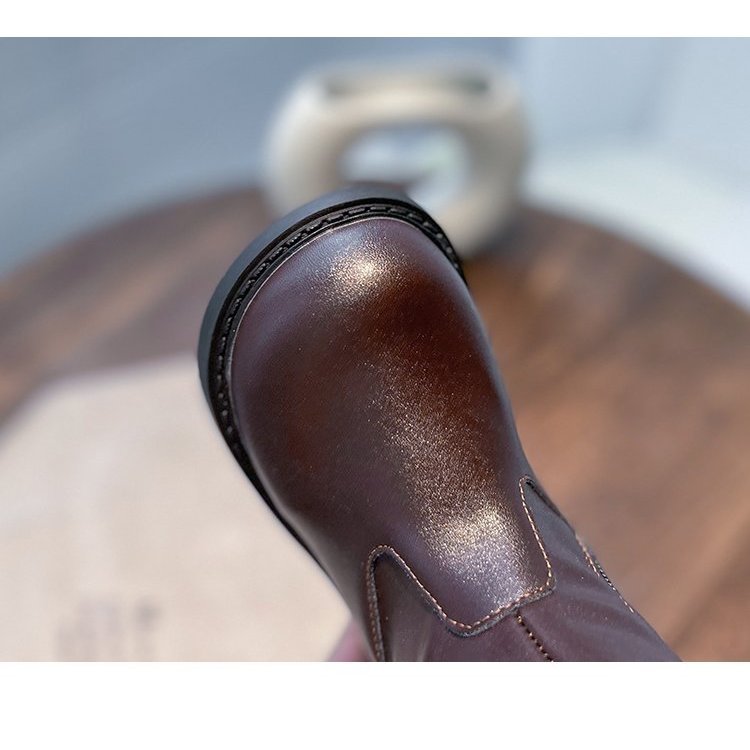 Sẵn Hàng Giày Bốt Mềm Cổ Cao Thời Trang Cho Bé