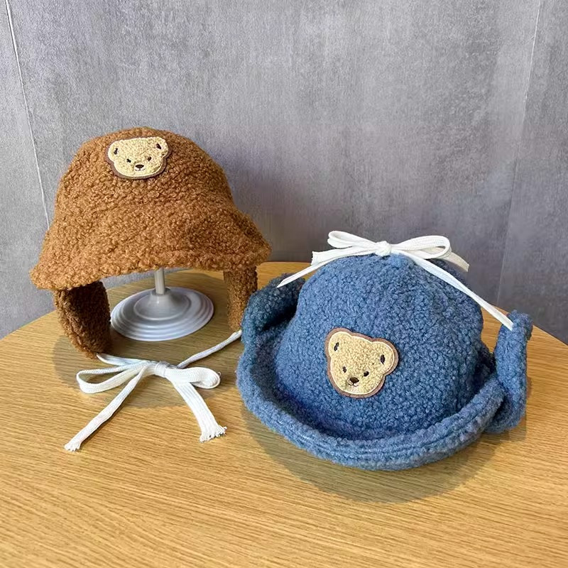 Mũ Len Lông Cừu Giữ Ấm Tai Phong Cách Nhật Bản Dành Cho Bé Trai Và Bé Gái