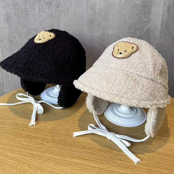 Mũ Len Lông Cừu Giữ Ấm Tai Phong Cách Nhật Bản Dành Cho Bé Trai Và Bé Gái