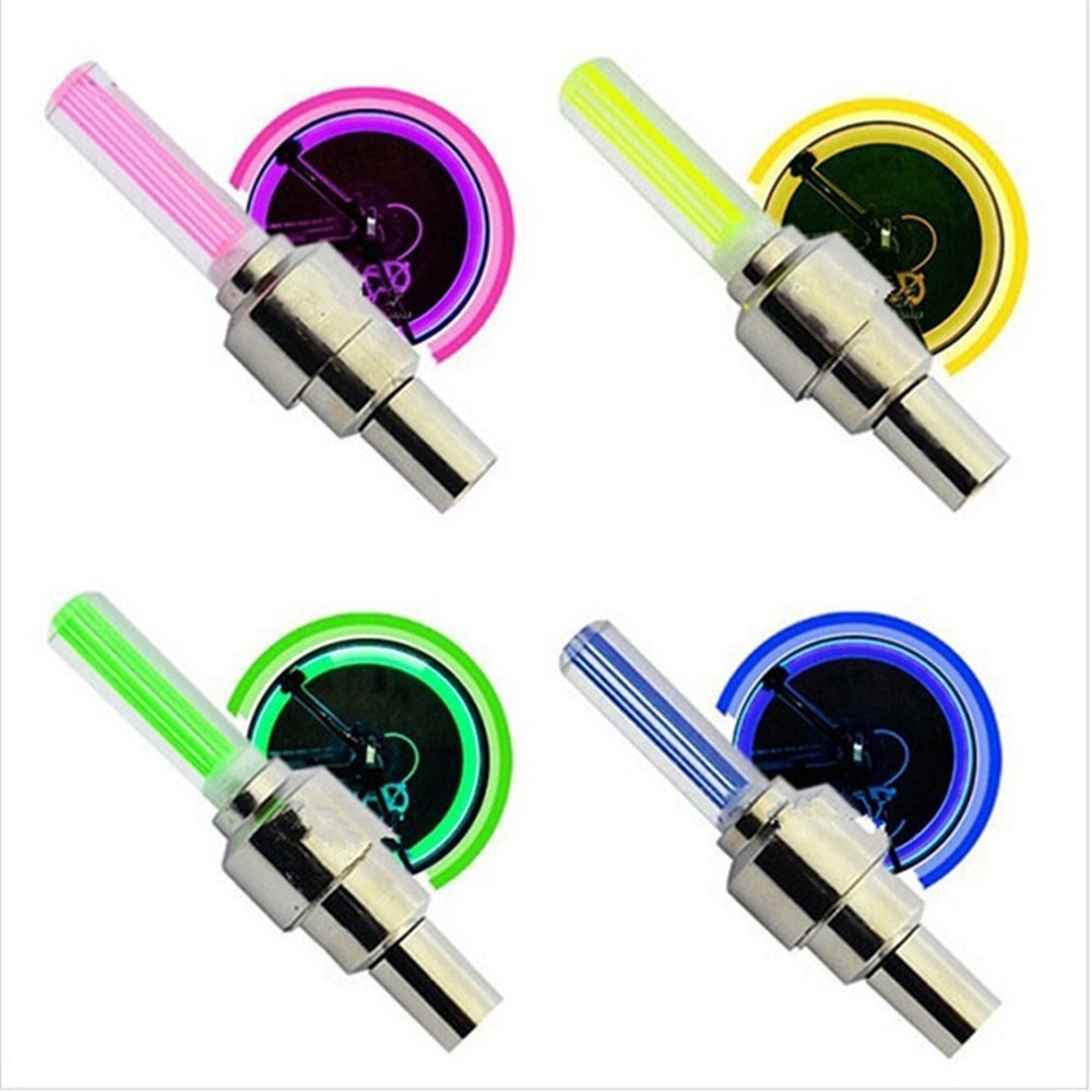 Set 2 Đèn led neon Chống Thấm Nước Gắn Van Bánh Xe Đạp
