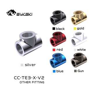 Bykski Đầu Nối 3 Chiều cubic / g1 / 4 '' Cho Máy Tính / cc-Te3x-v2