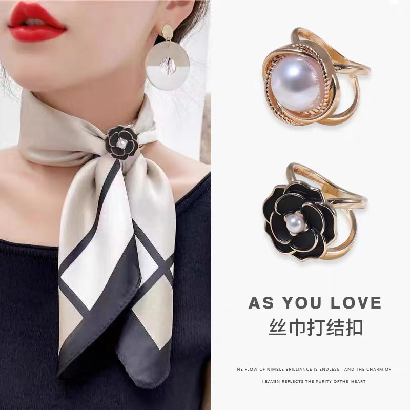 Ghim Cài Áo Nút Khăn Choàng Lụa/Khuy Thắt Nơ Áo/Phụ Kiện Thắt Nơ Áo/Nút Thắt Nơ Ao Thời Trang Mới 2023