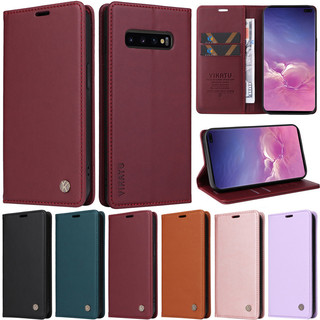  Mờ   matte Bao Da Điện Thoại pu Bề Mặt Nhám Dạng Ví Sang Trọng Cho Samsung Galaxy S10 Plus S9 Plus S8 Plus S7 Edge S10+ S9+ S8+ S7 Ốp 