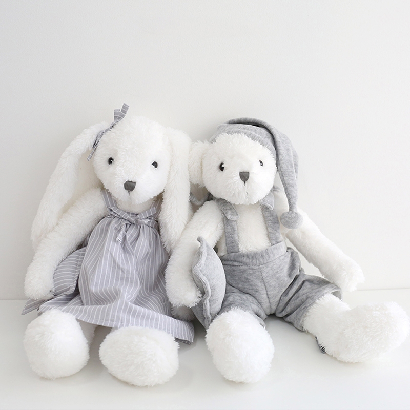 Đồ chơi nhồi bông Hình Thỏ Tai Dài 40cm Mềm Mại Đáng Yêu Cho Bé