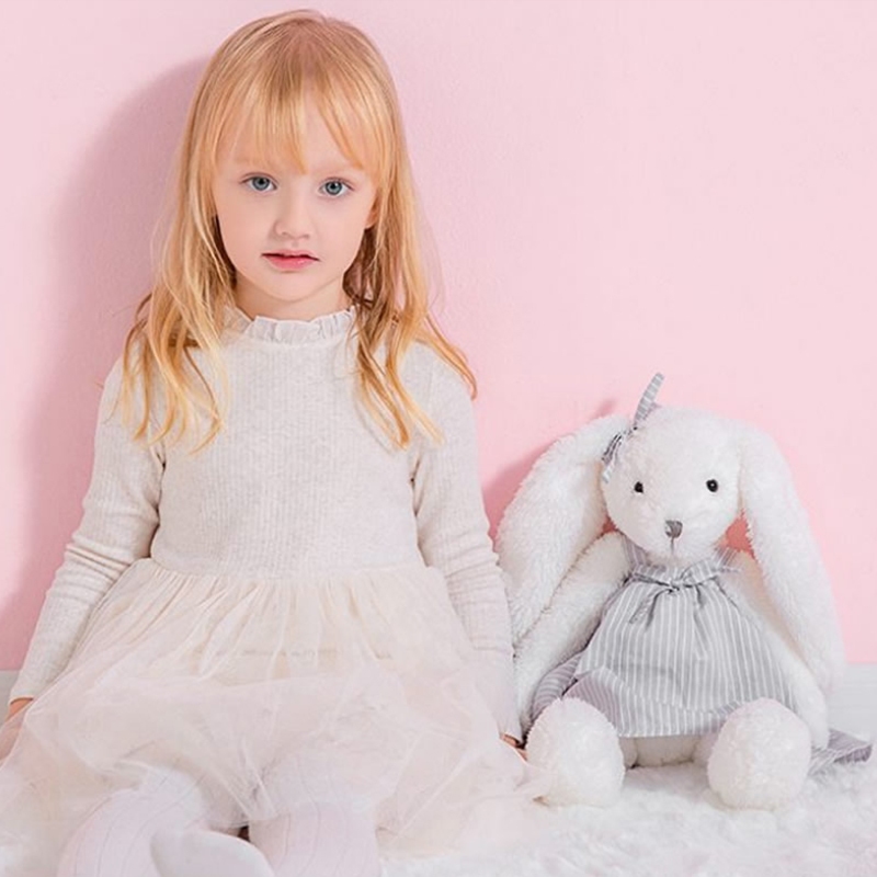 Đồ chơi nhồi bông Hình Thỏ Tai Dài 40cm Mềm Mại Đáng Yêu Cho Bé