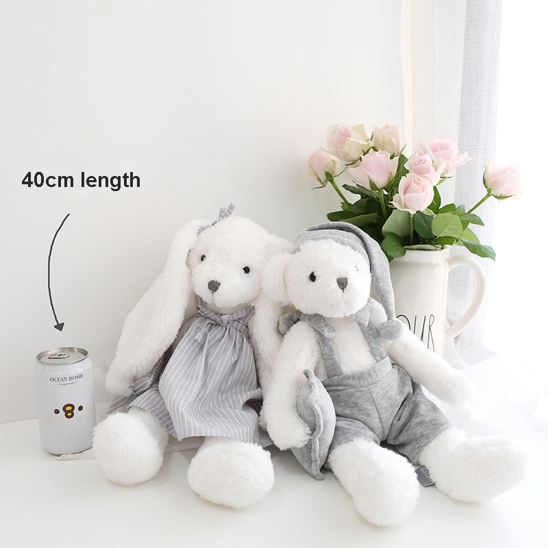Đồ chơi nhồi bông Hình Thỏ Tai Dài 40cm Mềm Mại Đáng Yêu Cho Bé