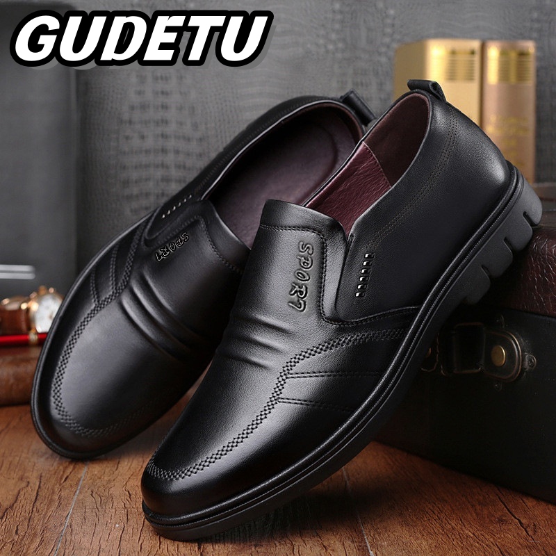 GUDETU01.Giày Da Mềm Chống Trượt Thời Trang Nam Lịch Lãm