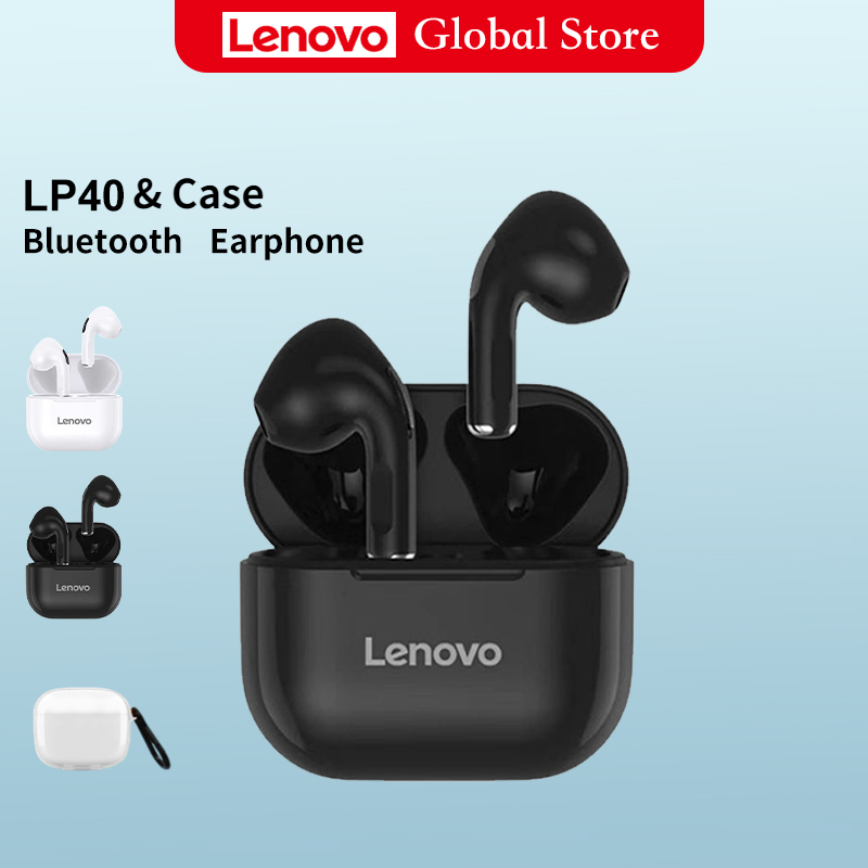Tai nghe không dây Lenovo LP40 Bluetooth 5.1 âm thanh nổi HD giảm ồn thông minh cảm ứng chống nước