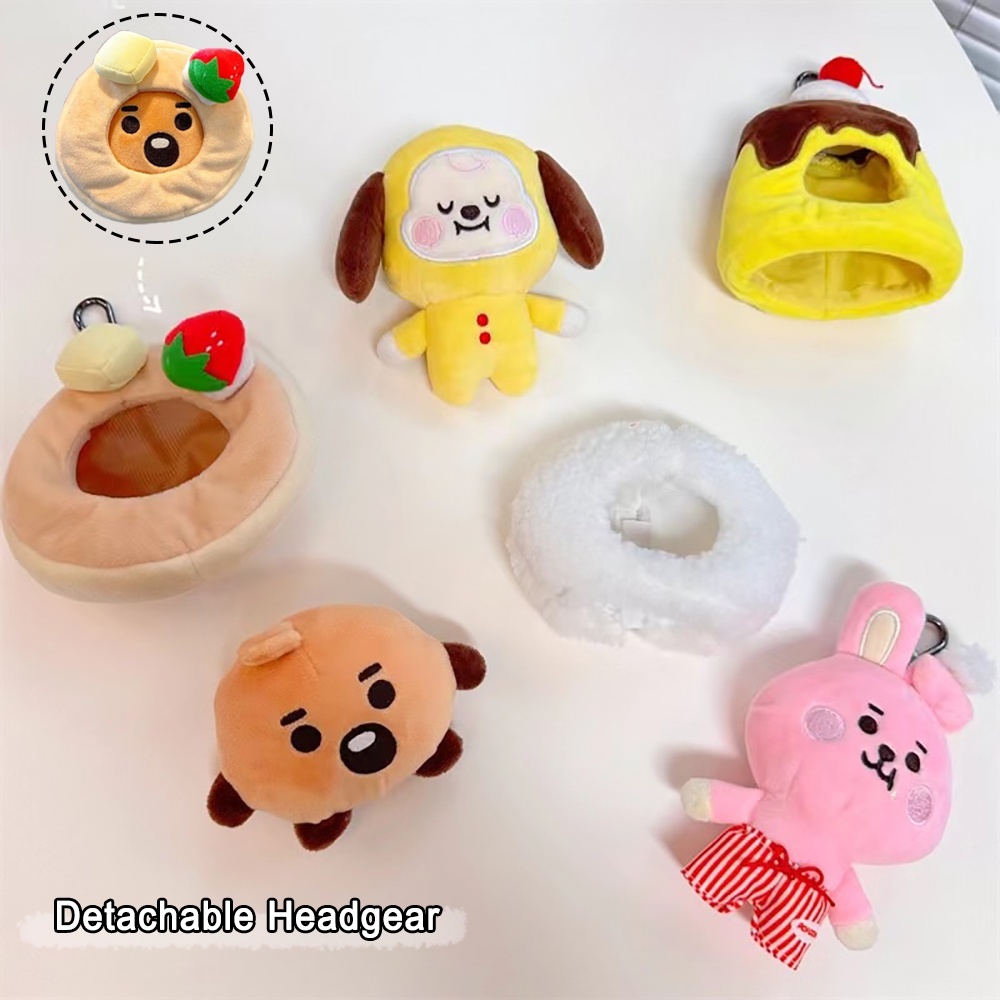 Set 7 Móc Khóa Hình Bánh Kem bt21 Nhồi Bông Dễ Thương