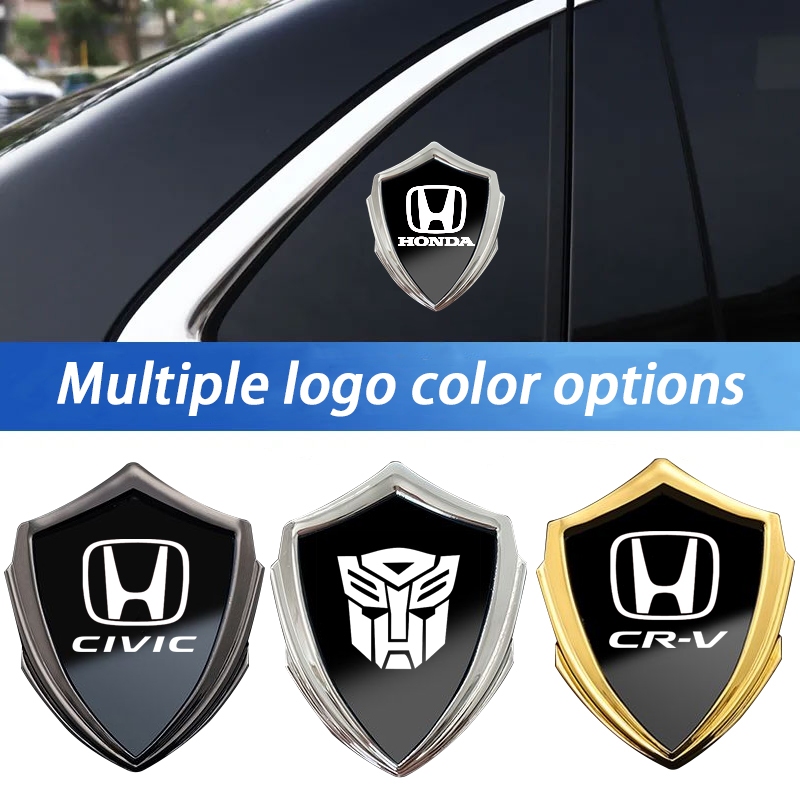 Honda Miếng Dán Trang Trí Cửa Sổ Xe Hơi Bằng Kim Loại Họa Tiết 3d Độc Đáo Cho jazz hrv crv brio accord