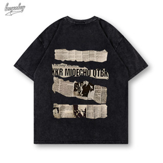 Áo thun nam BEEYANBUY Y0515 wash 100% cotton form rộng vintage unisex ulzzang