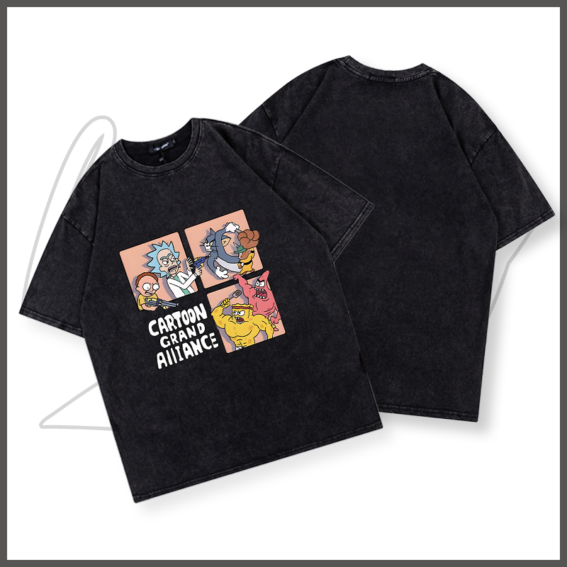 Áo thun nam BEEYANBUY Y0518 100% cotton wash tay lỡ form rộng unisex ulzzang