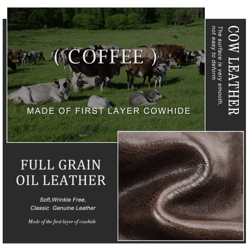 CONTACT'S Túi Đeo Chéo Vai Bằng Da Thật Chất Lượng Cao Phong Cách retro Cho Nam