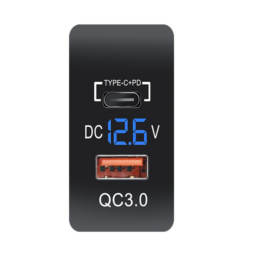 Củ Sạc Nhanh qc3.0 usb + pd3.0 type-c 26mm * 45mm Cho Xe Ô Tô honda accord civic cr-v hr-v city odyssey