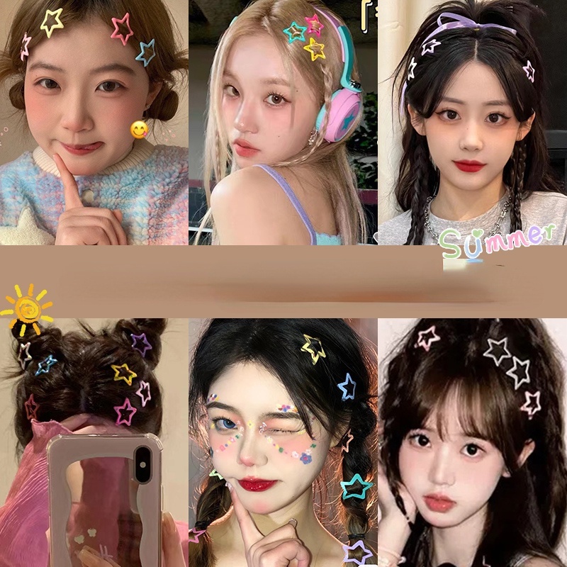 Kẹp Tóc Ngôi Sao Nhiều Màu Sắc Ngọt Ngào Cho Nữ 1 Cái - Kẹp Tóc HìNh ĐáM Mây Dễ Thương ThờI Trang