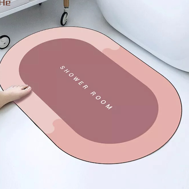 Haoyangqi Thảm Lót Sàn Nhà Tắm / toilet Bằng Nhung Pha Lê Chống Trượt