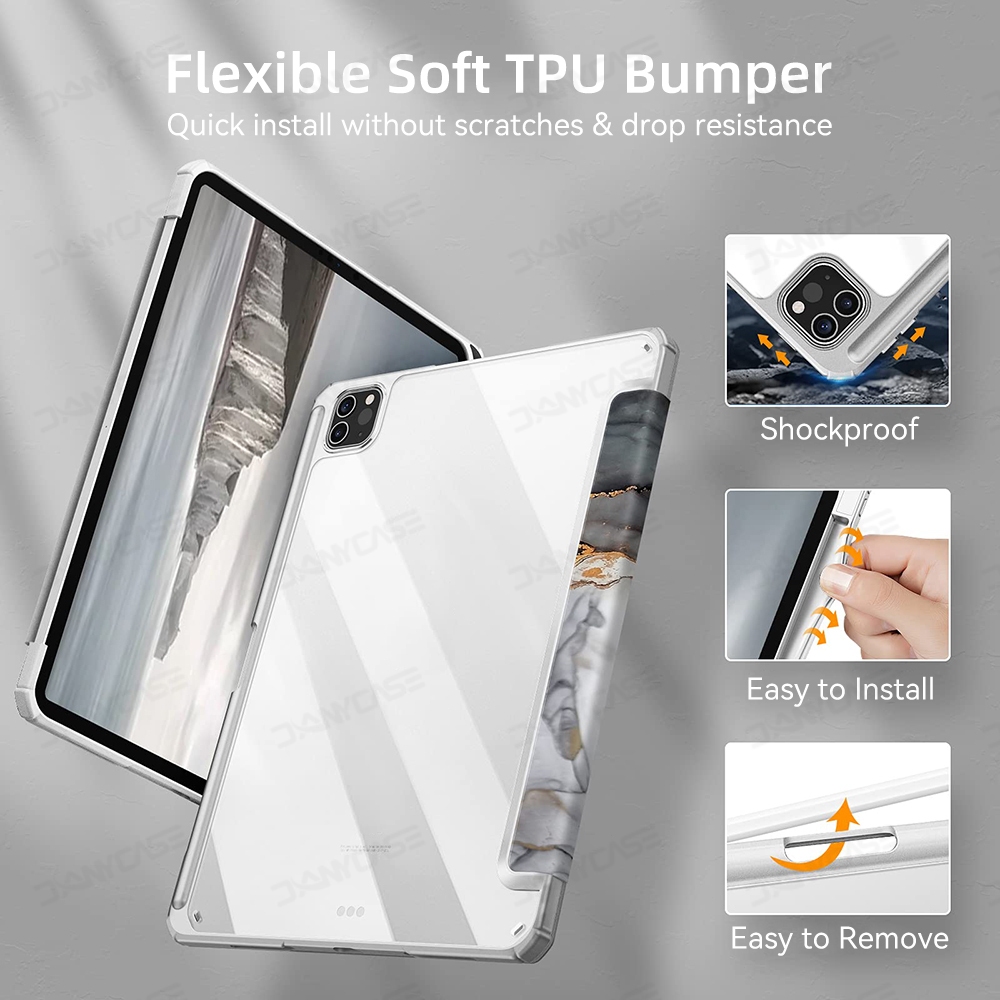 Bao Da Máy Tính Bảng tpu Trong Suốt Cho ipad pro 12.9 pro 11 10.2 7th 8th 9th gen air 4th 5th 10.9 10th gen 9.7 mini 6 Ốp