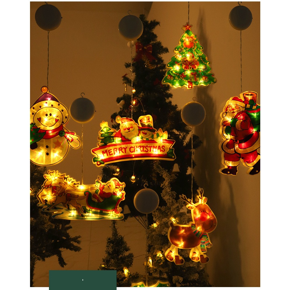 Đèn led Hình Ông Già Noel Hoạt Hình Trang Trí Cây Thông Noel