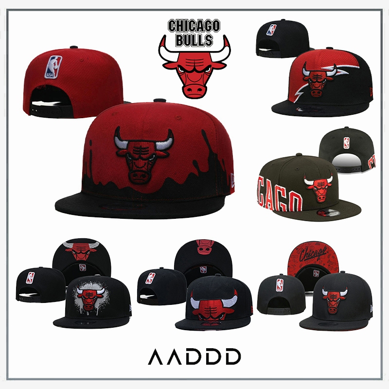 Nba Mũ Lưỡi Trai Màu Trơn Thêu Chữ Chicago Bulls Phong Cách Thể Thao Cho Nam Và Nữ