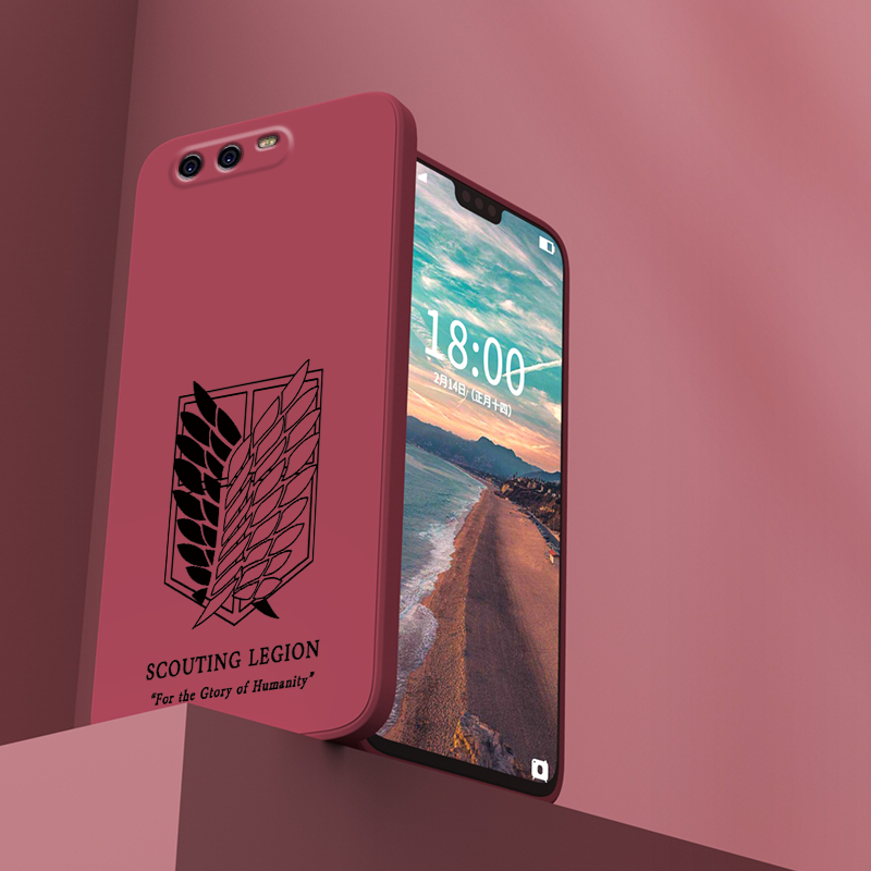 Ôp Điện Thoại Silicon Dẻo Họa Tiết Hoạt Hình attack on titan Cho huawei p40 p30 p20 pro lite p10 plus Ốp