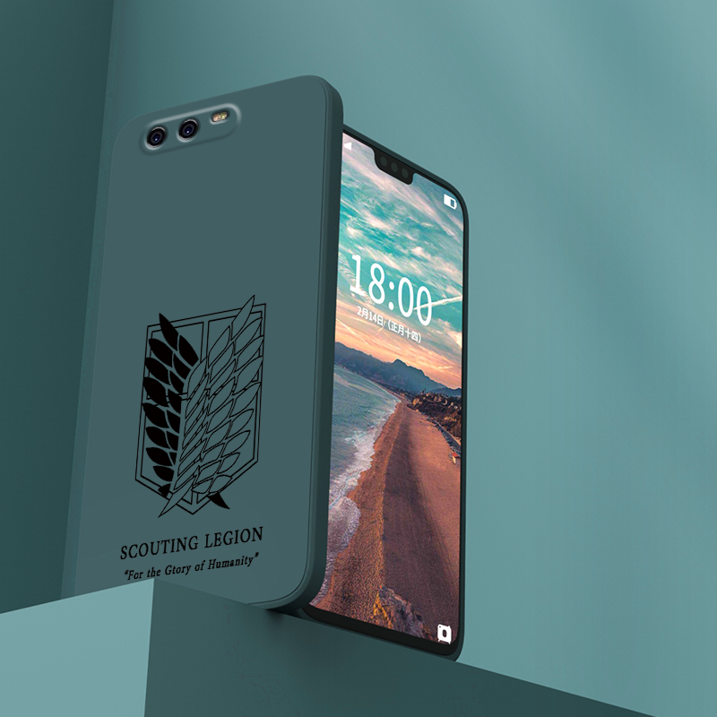 Ôp Điện Thoại Silicon Dẻo Họa Tiết Hoạt Hình attack on titan Cho huawei p40 p30 p20 pro lite p10 plus Ốp