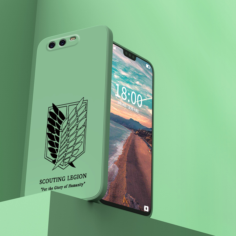 Ôp Điện Thoại Silicon Dẻo Họa Tiết Hoạt Hình attack on titan Cho huawei p40 p30 p20 pro lite p10 plus Ốp