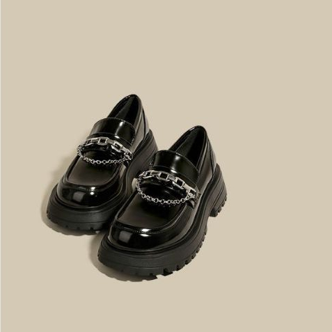 BẠCH LỘC ĐẠI NHÂN✨Mới Giày Da Đế Dày Phong Cách vintage Nhật Bản Thời Trang