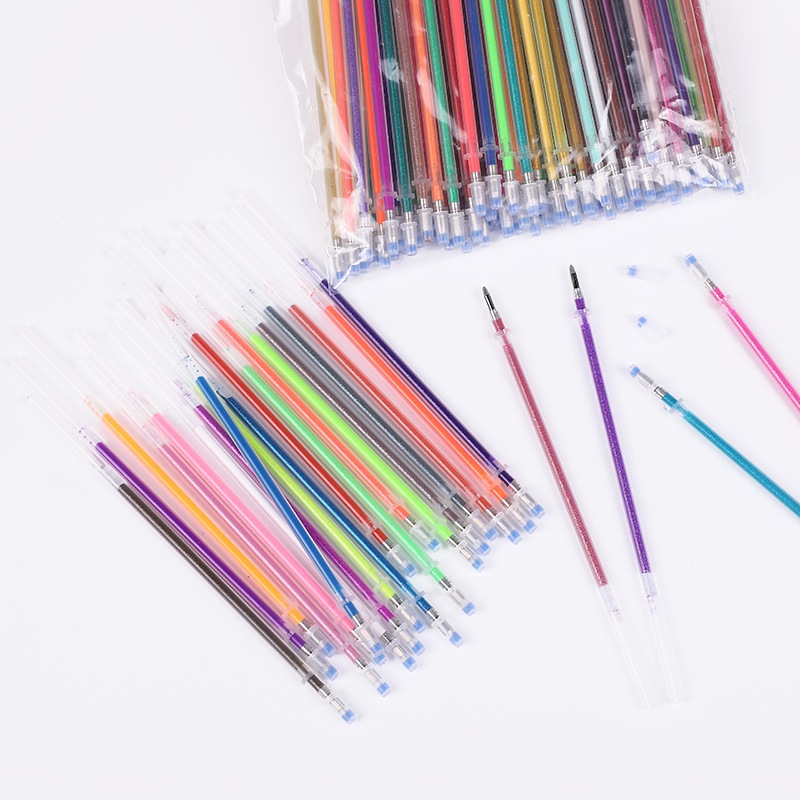 Set 12/100 Ruột Bút gel Kim Tuyến Nhiều Màu Sắc