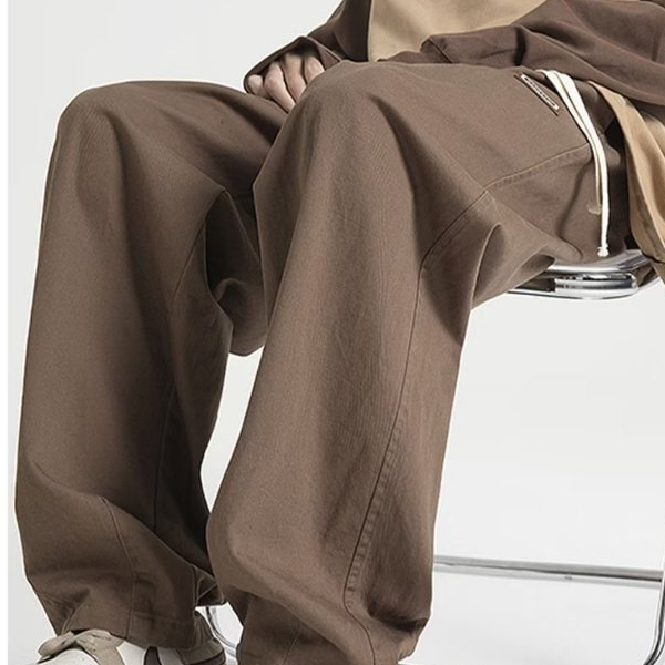 Quần Dài Ống Suông Rộng Màu Trơn Đơn Giản Thời Trang Cho Nam