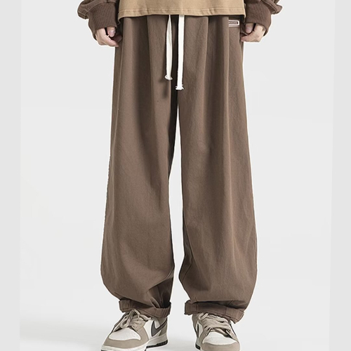 Quần Dài Ống Suông Rộng Màu Trơn Đơn Giản Thời Trang Cho Nam
