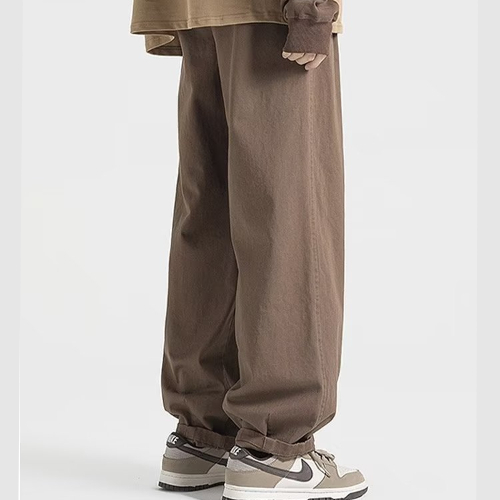 Quần Dài Ống Suông Rộng Màu Trơn Đơn Giản Thời Trang Cho Nam