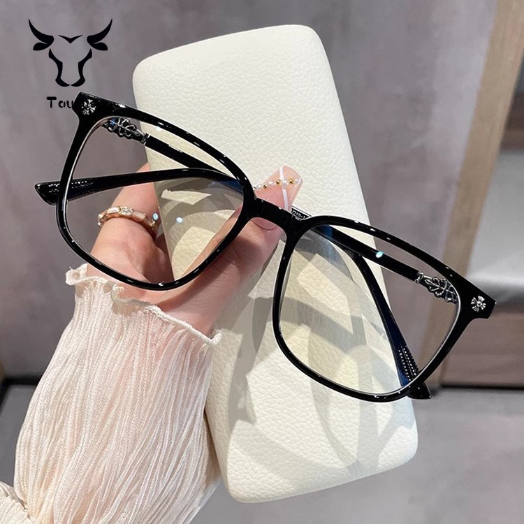 Kính Mát tr90 Gọng Lớn Chống Ánh Sáng Xanh Phong Cách retro Thời Trang Cho Nam Nữ