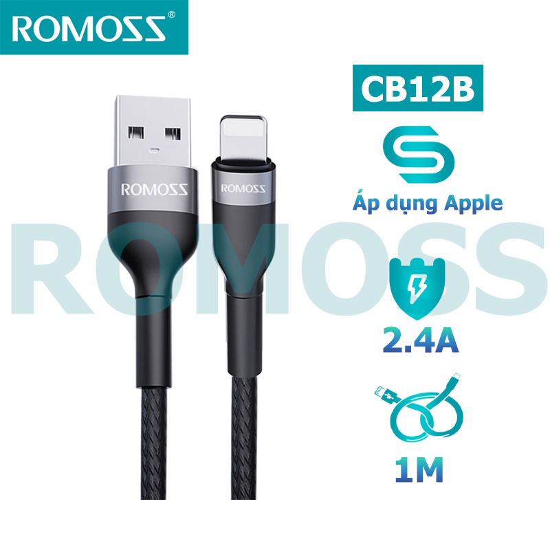 Cáp Sạc ROMOSS CB12B Chiều Dài 1M Dây Dù Chống Rối