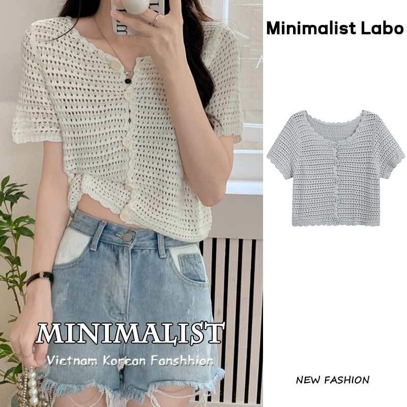 Minimalist Labo Áo Khoác Cardigan Dệt Kim Chống Nắng Phong Cách Hàn Quốc Cho Nữ