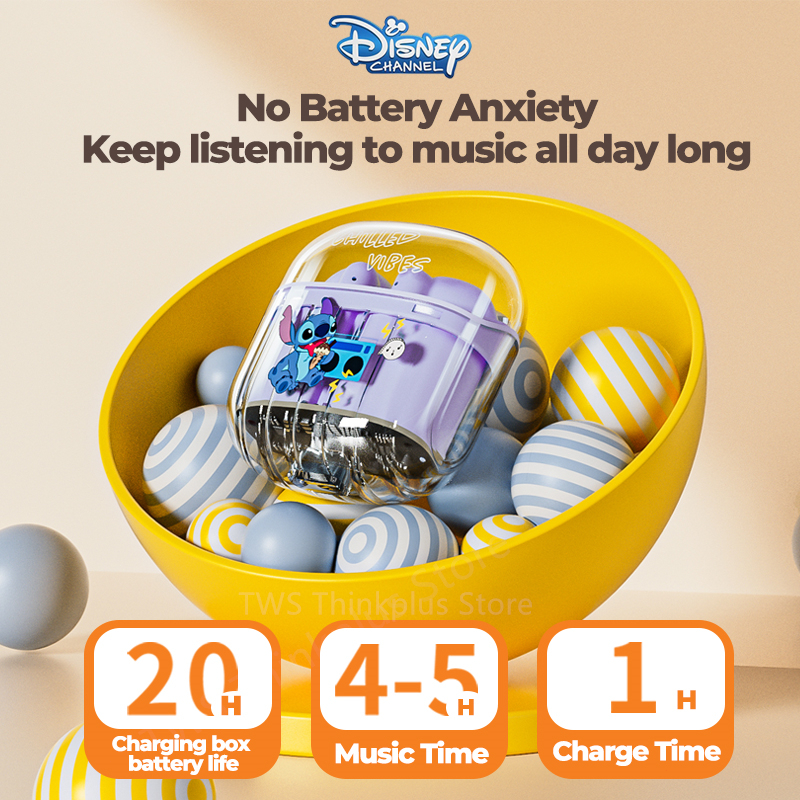 Disney 100% Original TD12 TWS Tai nghe Bluetooth HiFi Stereo HD Call Tai nghe có micro Tai nghe không dây