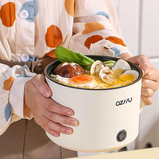 KIQUNE Ca Nấu Mì Nồi Lẩu Mini Đa Năng Siêu Tốc Dành Cho Sinh Viên Văn Phòng Gia Đình Siêu Tiện Lợi IGN23A10ZK