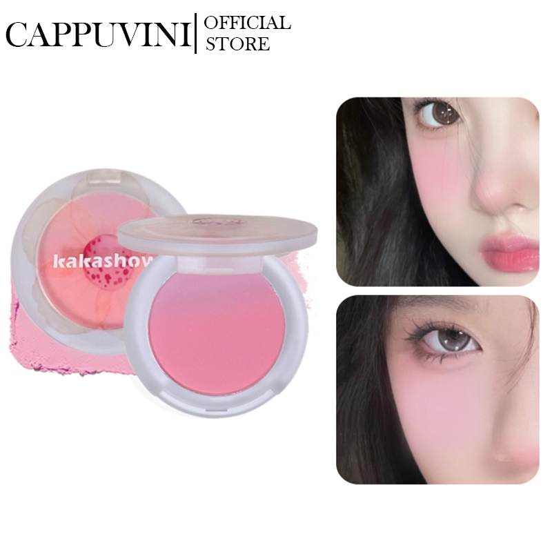 Phấn má hồng Màu Gradient Nhung Lì Cappuvini®Kakashow sắc tố cao tự nhiên mềm mịn bền màu lâu trôi dễ sử dụng không gây bết dính