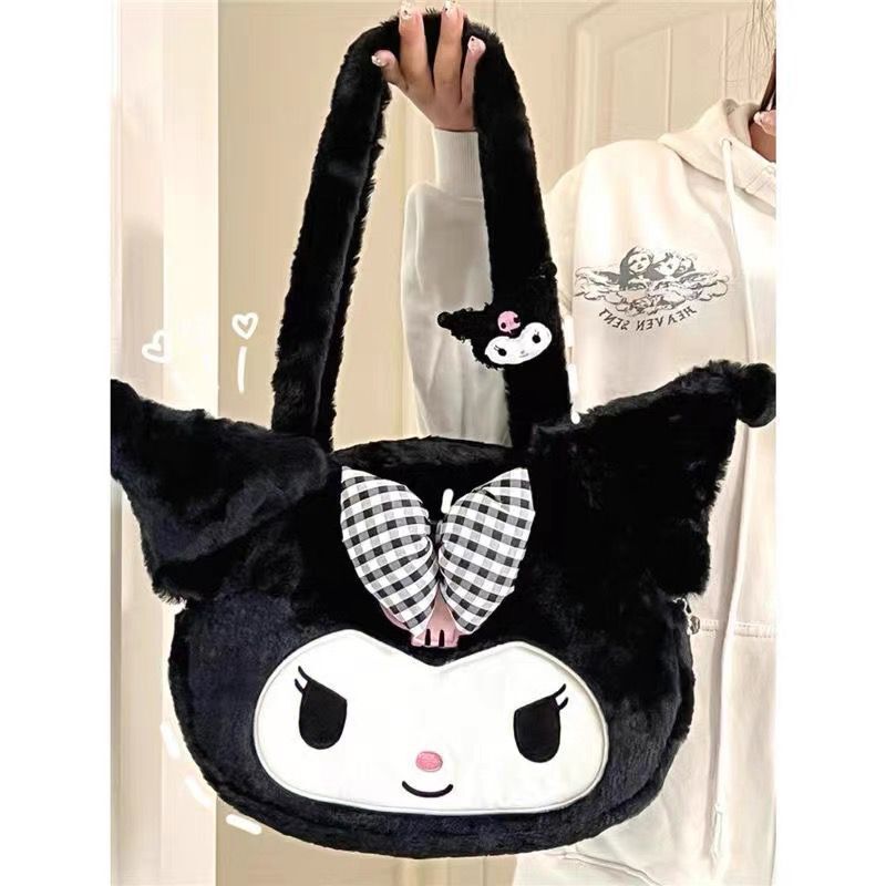 Hoạt Hình Túi Đeo Vai Hình kuromi Nhồi Bông Cỡ Lớn Dễ Thương Cho Bé Gái