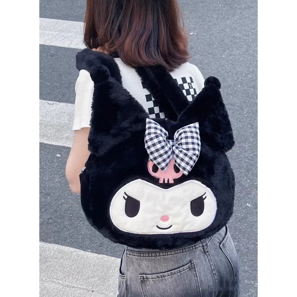 Hoạt Hình Túi Đeo Vai Hình kuromi Nhồi Bông Cỡ Lớn Dễ Thương Cho Bé Gái