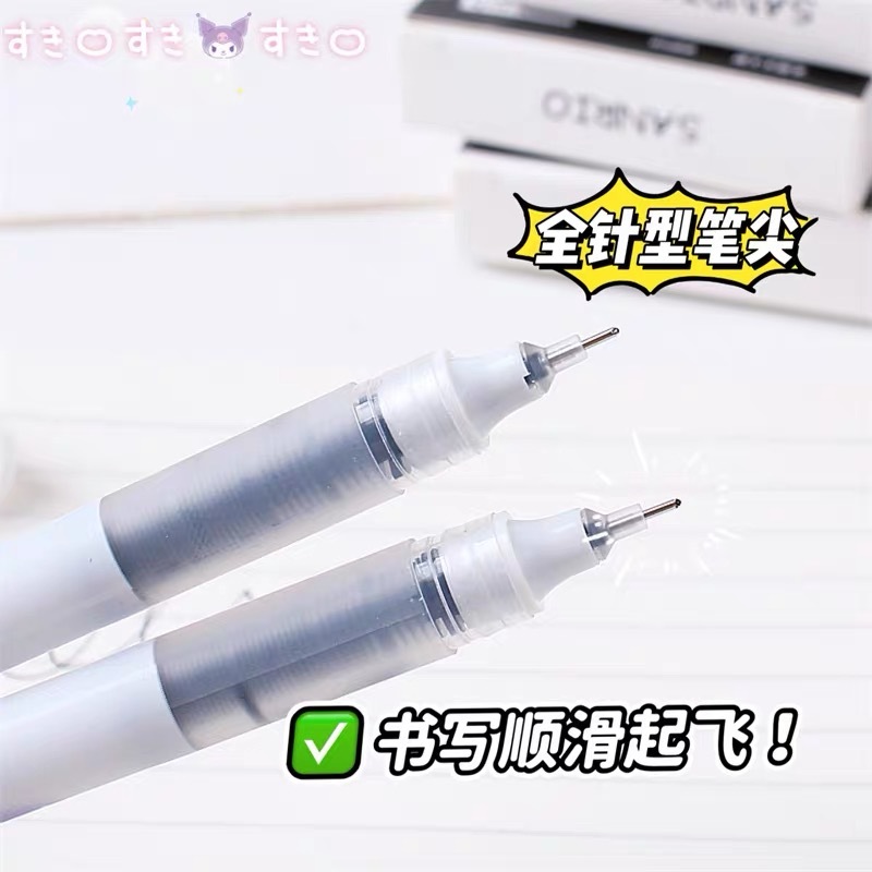 SANRIO Bộ 5 Bút Mực Nước Ngòi 0.5mm Hình kuromi Pacco Dễ Thương