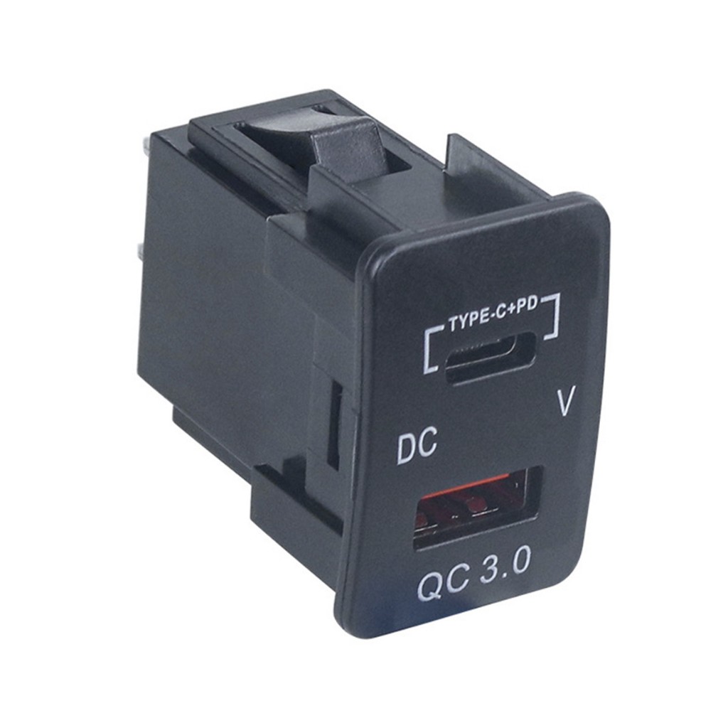 Tẩu Sạc Nhanh QC3.0 USB PD Type-C 25x37mm Cho Xe Hơi Honda Civic City HR-V Fit CR-V Odyssey