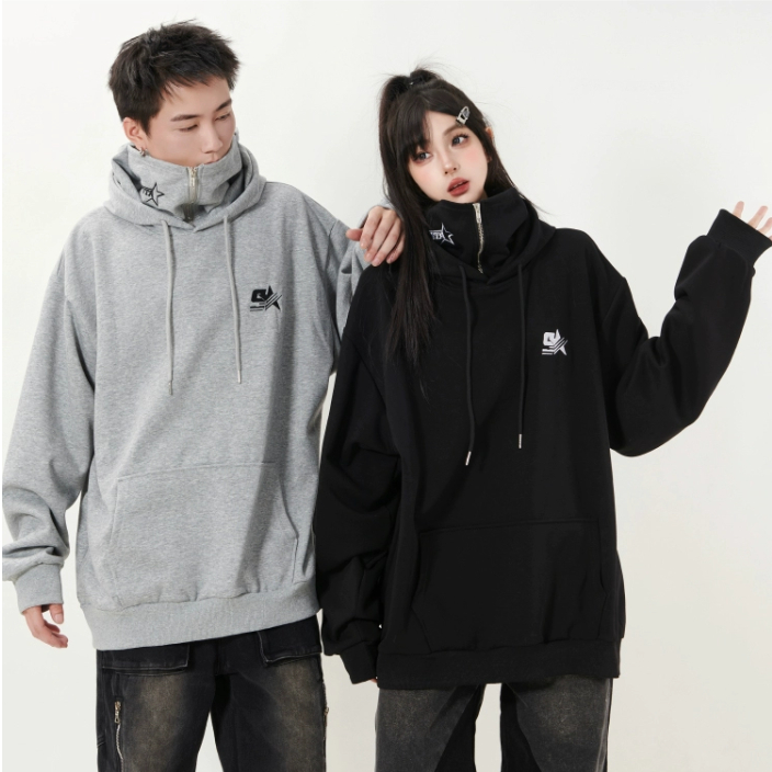 Áo hoodie Bằng cotton Dáng Rộng áo hoodie form rộng Phong Cách retro Mỹ áo hoodie nam Thời Trang áo hoodie bigsize