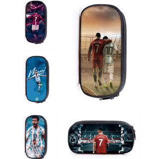 Miễn phí vận chuyển hộp đựng bút chì đa năng hình đội bóng đá messi c luo merchandise