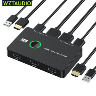 Kvm Công Tắc Chuyển Đổi hdmi 2 Cổng usb Và hdmi Cho 2 Máy Tính Bàn / Chuột / Màn Hình hd Với Cáp hdmi