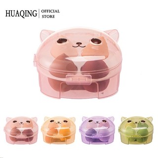 Set 4 bông mút trang điểm HUAQING mềm mại có giá đỡ màu sắc ngọt ngào